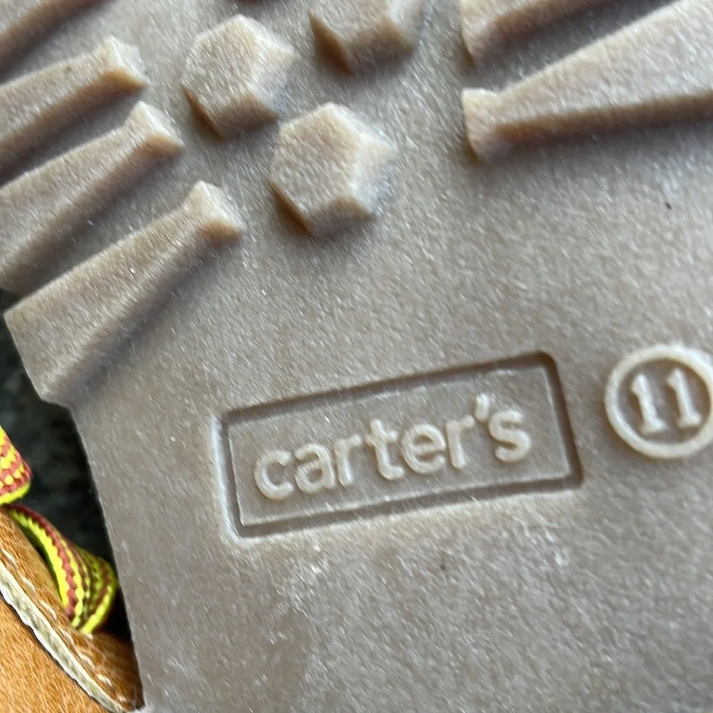 NWOT Carter’s Boston Boys Hiking Boots Brown Toddler Size 11M